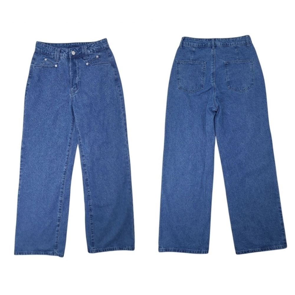 Cider Denim High Waist Wide Leg Jeans Size Small - Picture 3 of 16